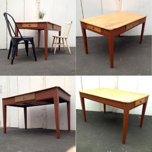 U.Kᥤ  old maison / ɥ᥾  Vintage  Work Table / Dining Table   ơ֥ / ˥󥰥ơ֥  