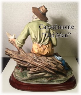 ◎ Capodimonte　カポディモンテ　Old Man 老人　figurine フィギュリン  陶器　人形