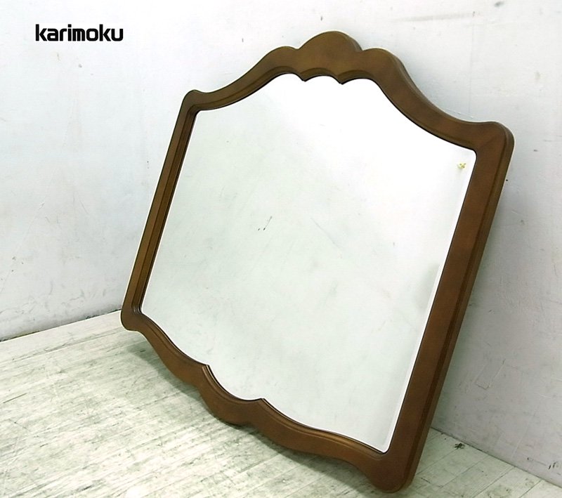 ○ karimoku カリモク家具 クラシカル ウォールミラー 壁掛け鏡