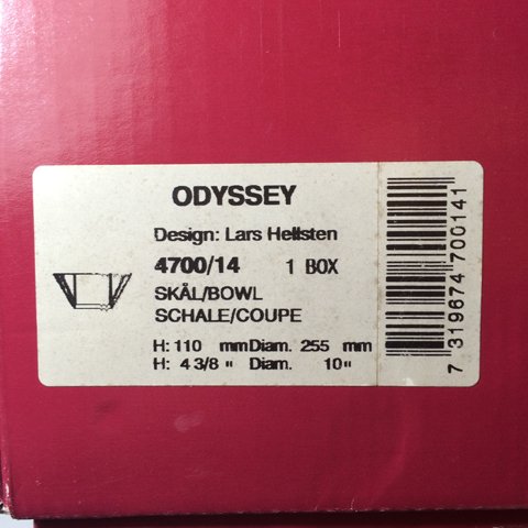 Orrefors ե ODYSSEY ǥå 25cm 饦ɥܥ 