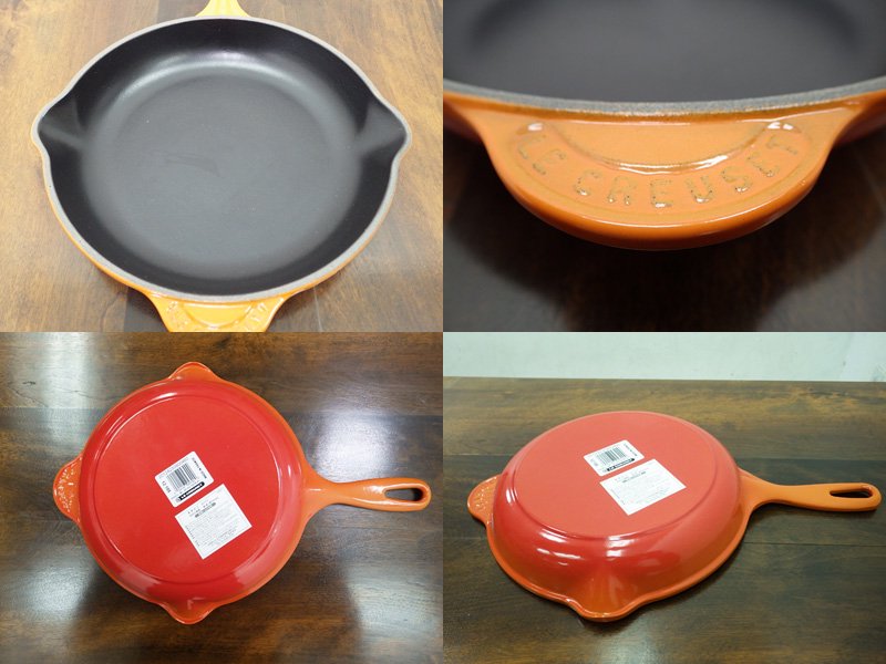 LE CREUSET / ル・クルーゼ スキレット フライパン ２３ｃｍ オレンジ○