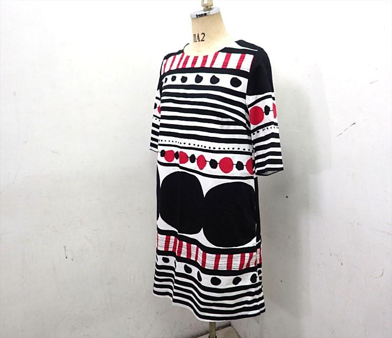 marimekko / マリメッコ Paula / Pihla ワンピース 黒赤 38 USED ◎