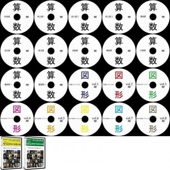 中学受験算数&国語を完全攻略するためのDVD全　20枚+10枚　合計30枚