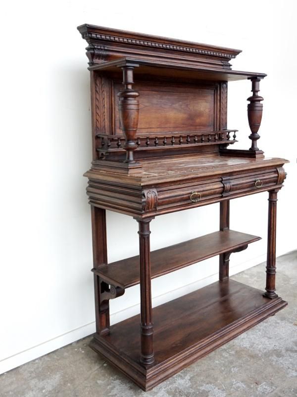 フランス天板大理石アンティークラック