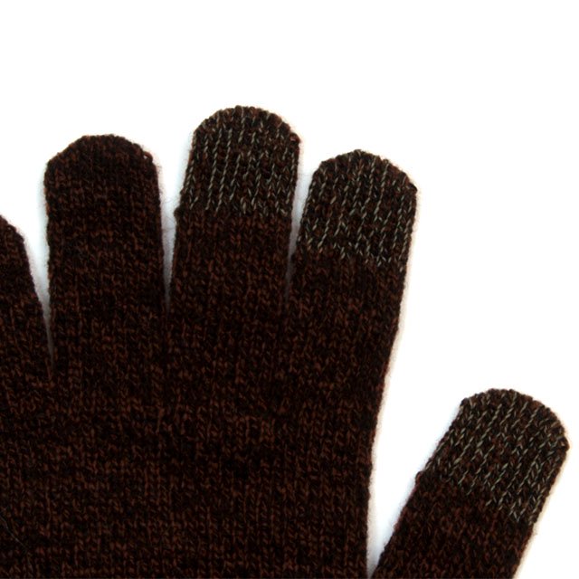 [G-30] TOUCH SCREEN NIT GLOVE / BROWN
