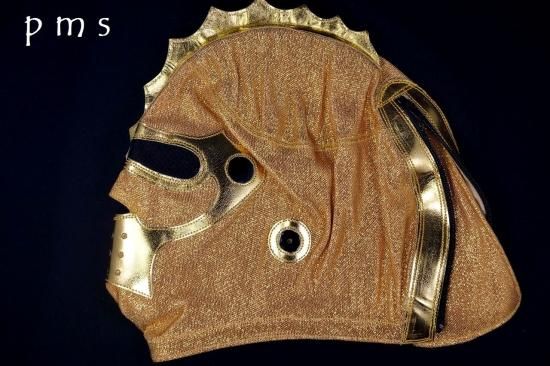 ミル マスカラス入場用オーバーマスク 旧金ラメ鉄仮面 Pms Prowrestling Masks Society
