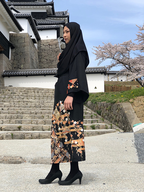 着物アバヤ (着物ジャケット） ヒジャブ通販 日本製イスラム教徒向けお土産 WATASI JAPAN