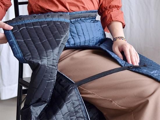 キルト巻きスカート防寒ロング 着丈86cm 着丈81cm - もんぺや キルト巻きスカート防寒ロング 着丈86cm 着丈81cm - もんぺや
