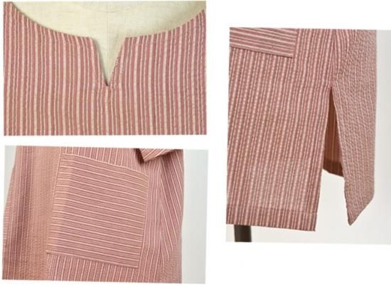 阿波しじら織チュニック M～L - 作業着・作業服のマルフク（福本