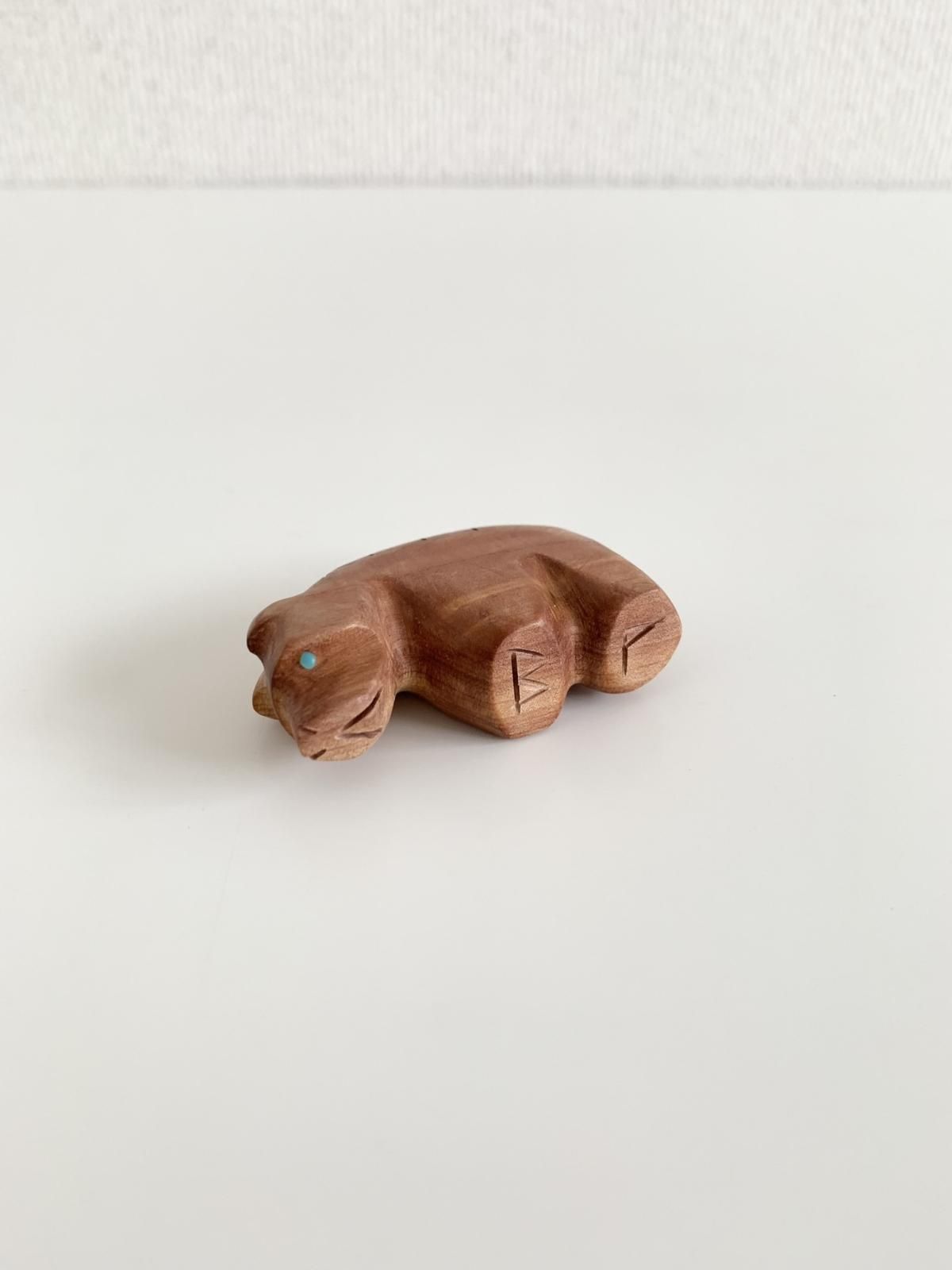 新品 ズニ族 Zuni インディアンジュエリー 熊 フェティッシュ クマ