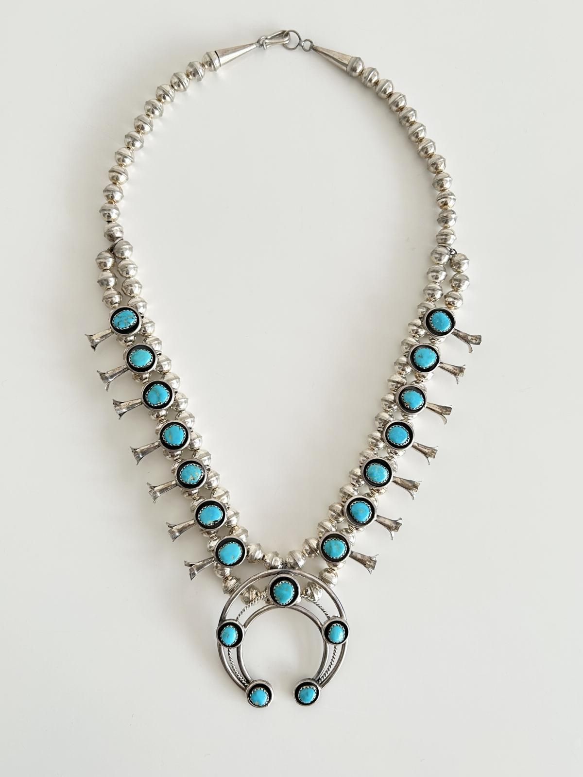 Navajo ナバホ族 スカッシュブロッサム ナジャ ネックレス