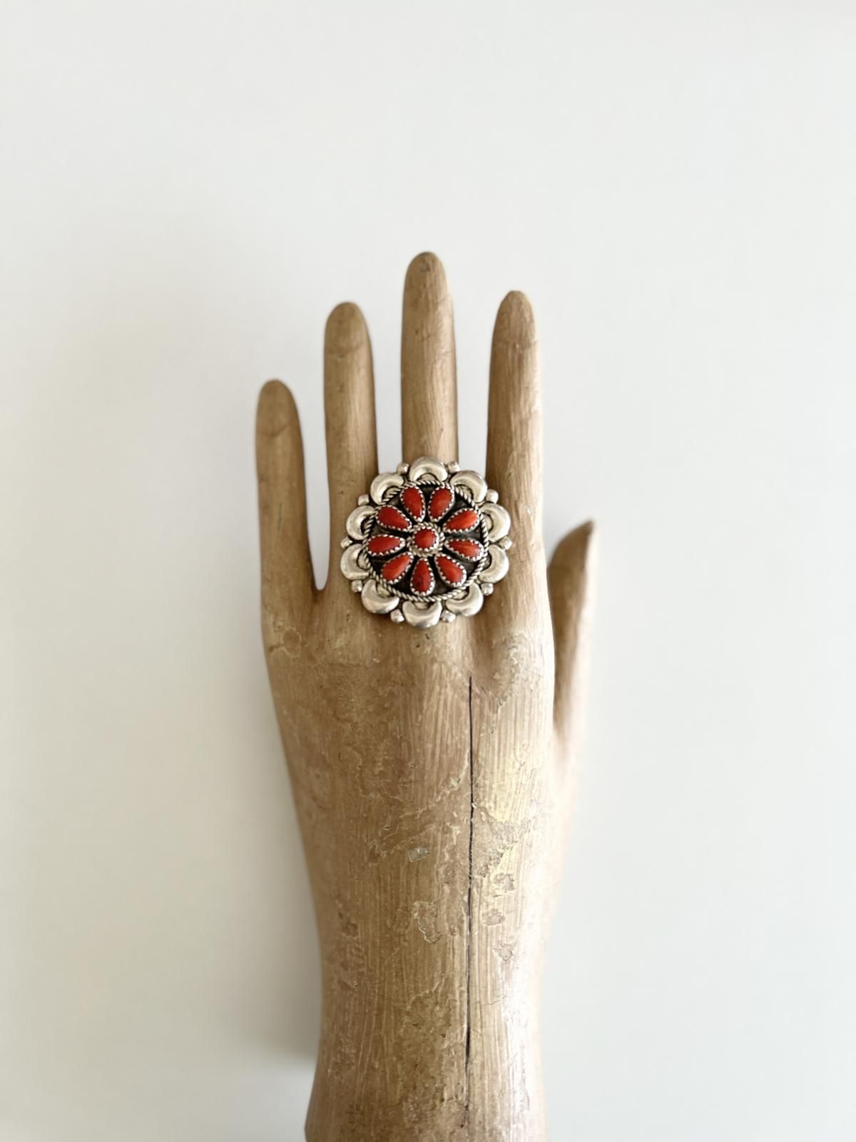 インディアンジュエリー　ナバホ族　リング13号 インディアンジュエリー ナバホ族 キングマン ターコイズ