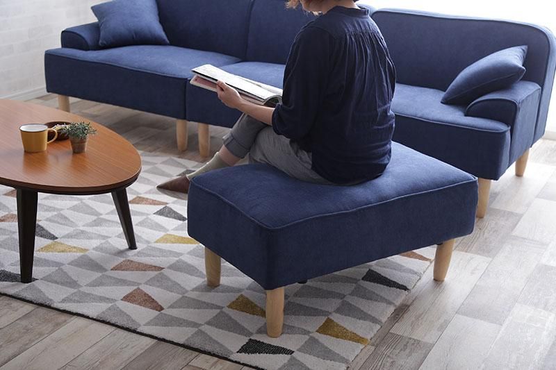 3人掛ファブリックカウチソファ 【Marsh】マーシュ ｜北欧インテリア