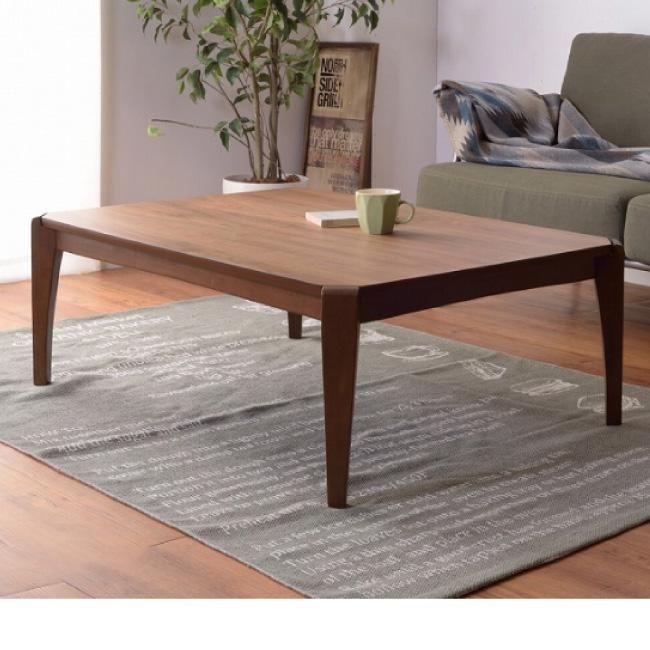 楽天市場】こたつ 約105cm×75cm ブラウン 長方形 木製脚付き 電源コード収納可 天板固定可 継ぎ脚式こたつテーブル 本体  リビング【代引不可】 : Shop E-ASU