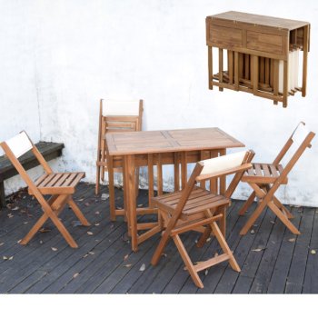天然木 折りたたみ テーブル 5点セット クリコ 【CRICO】｜人気の通販店Sotao