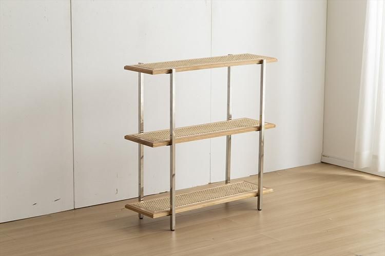 天然 ラタン3段シェルフ収納【幅80cm】Komero ｜北欧インテリア・家具