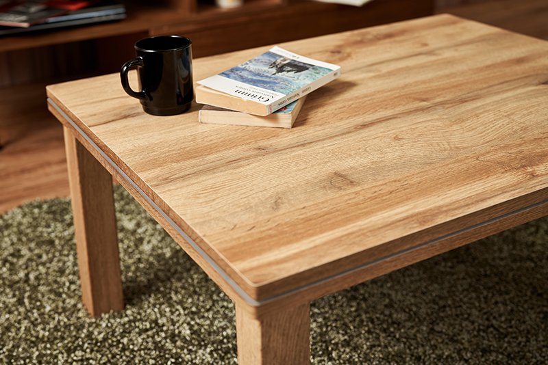 木目の素材感がかっこいいこたつテーブル【CARTES】カルテス