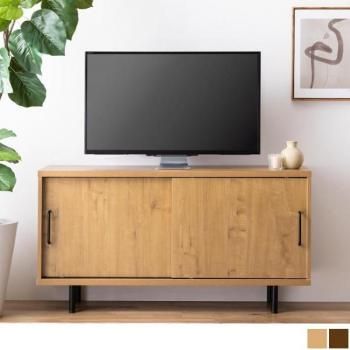 リアルな木目×ブラックアイアンのテレビ台【幅110cm】Illumina(イルミナ) テレビ台