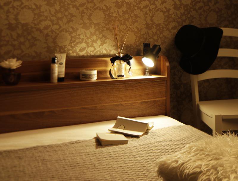 狭いスペースにも置けるショート丈の収納ベッドシングルベッドCaterinaカテリーナの画像