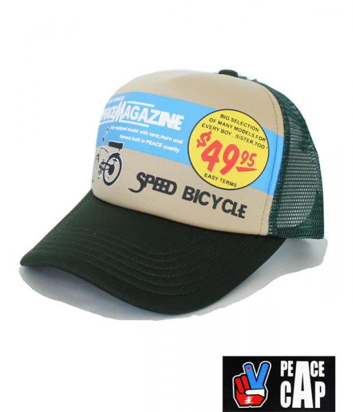 PEACE CAP ピースキャップMAGAZINE CAPグリーン - CHIPPS COMPANY ONLINE SHOP