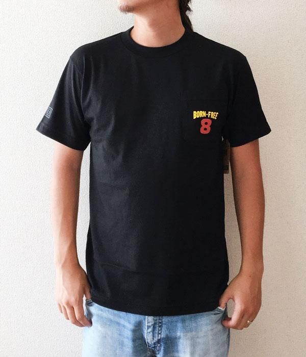 BORNFREE ボーンフリーBORNFREE 8 T-SHIRTSブラック - CHIPPS BORNFREE ボーンフリーBORNFREE 8 T-SHIRTSブラック - CHIPPS