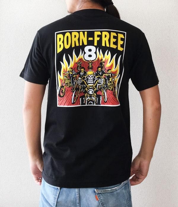 BORNFREE ボーンフリーBORNFREE 8 T-SHIRTSブラック - CHIPPS BORNFREE ボーンフリーBORNFREE 8 T-SHIRTSブラック - CHIPPS