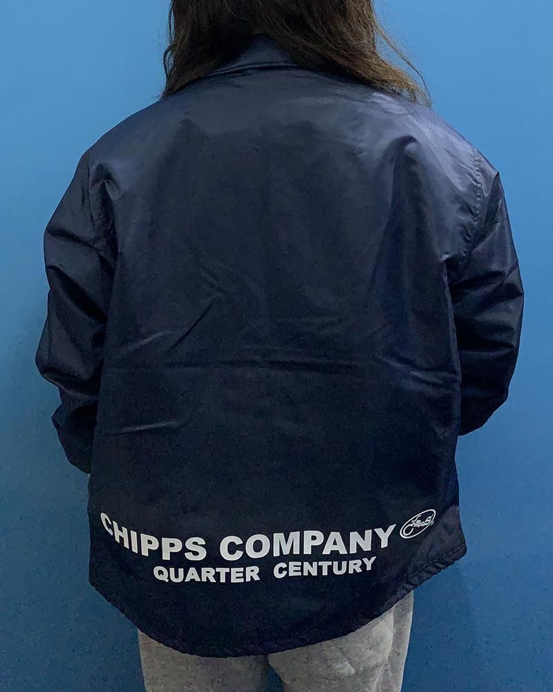 レタードコーチジャケット！NAVY CHIPPS COMPANY チップスカンパニーレタードコーチジャケット
