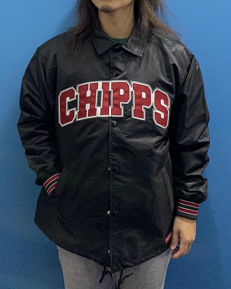 レタードコーチジャケット！BLACK CHIPPS COMPANY チップスカンパニーレタードコーチジャケット