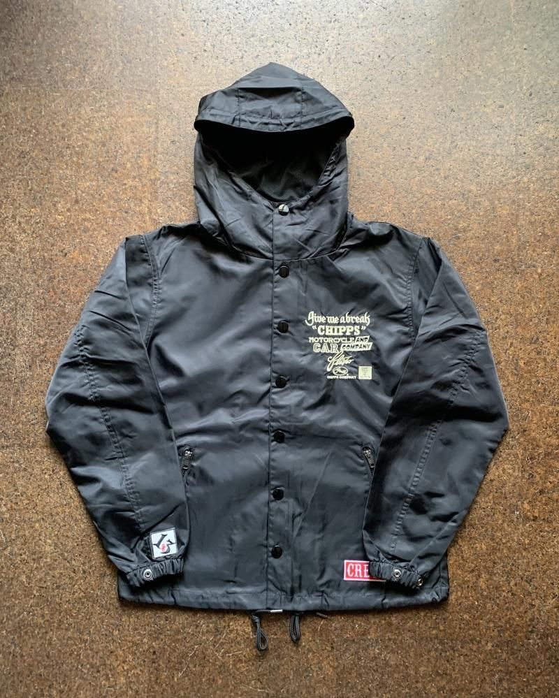 Embroidery 裏メッシュフーディージャケットBLACK - CHIPPS Embroidery 裏メッシュフーディージャケットBLACK - CHIPPS