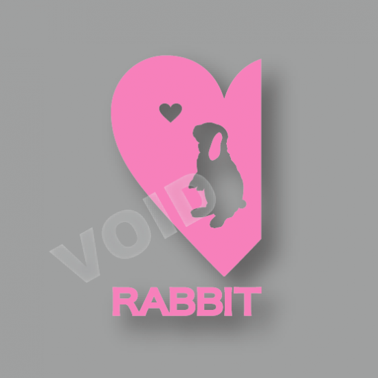 携帯 Rabbitハートたれ耳うさぎステッカー R ぷらすらびっと うさぎグッズ 雑貨の専門店