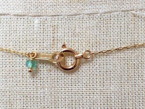 コロンビア産エメラルドのドロップネックレス14KGF コロンビア産エメラルド ダイヤモンドネックレス EM 0.33ct F-1