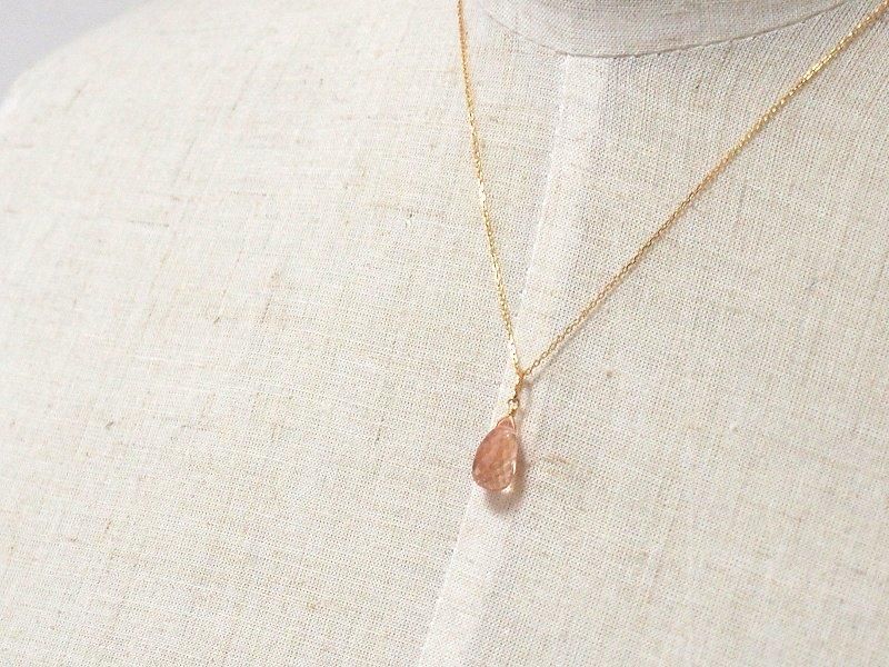 K18チャーム*オレゴンサンストーン* - 天然石アクセサリー・ジュエリー