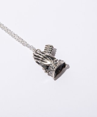 SILVER NECKLACE -Pray with the microphone-