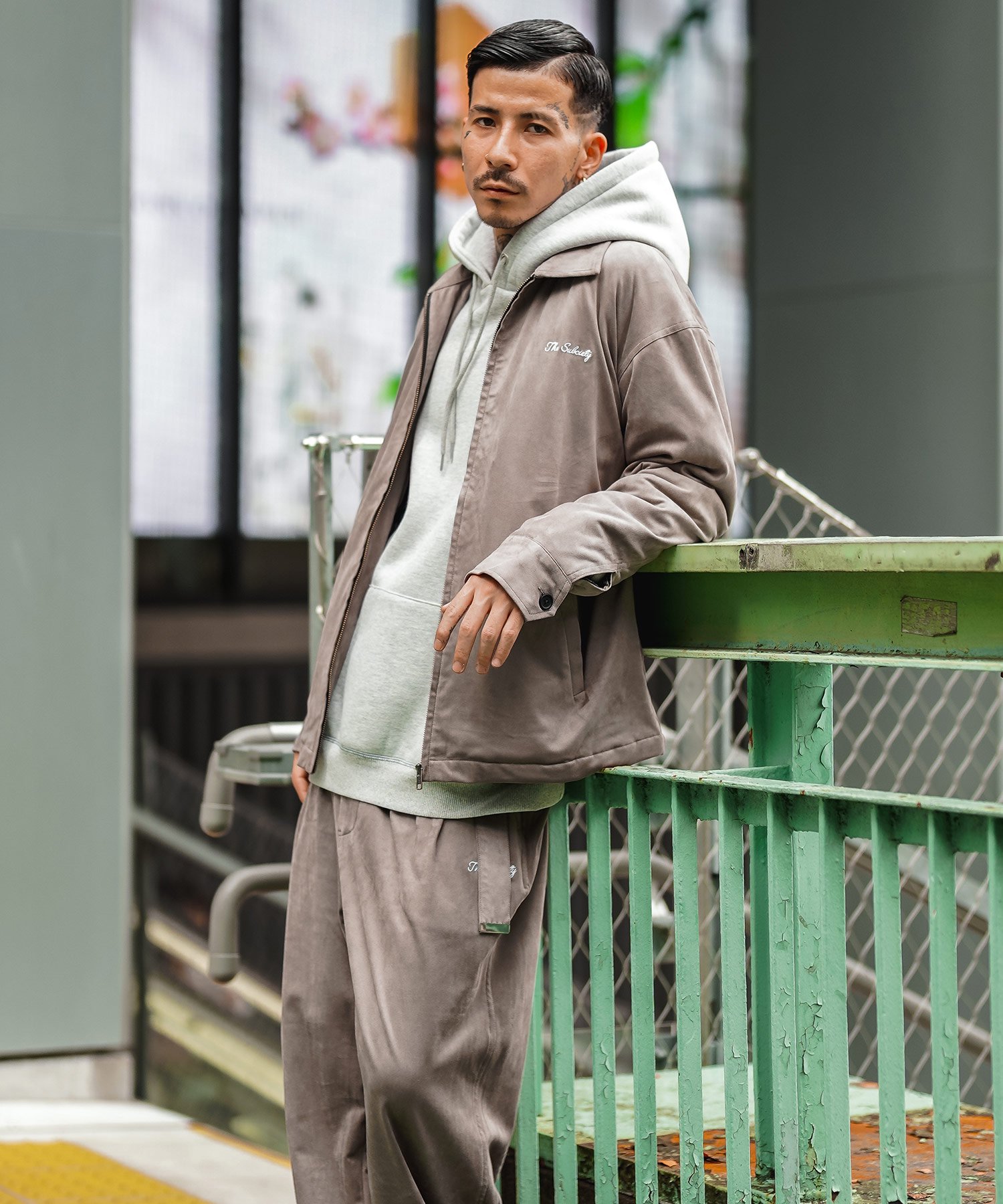 subciety SUEDE SWING TOP & BAGGY PANTS-