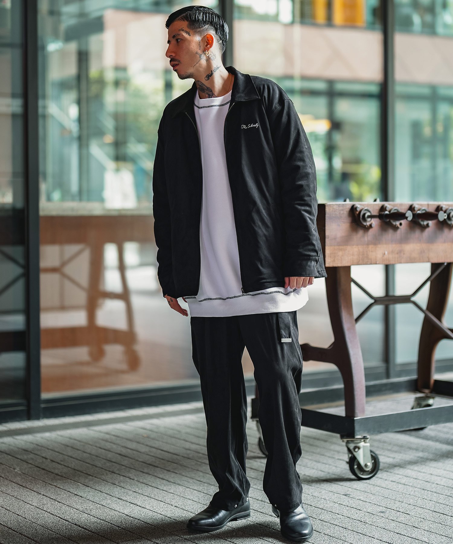 subciety SUEDE SWING TOP & BAGGY PANTS-