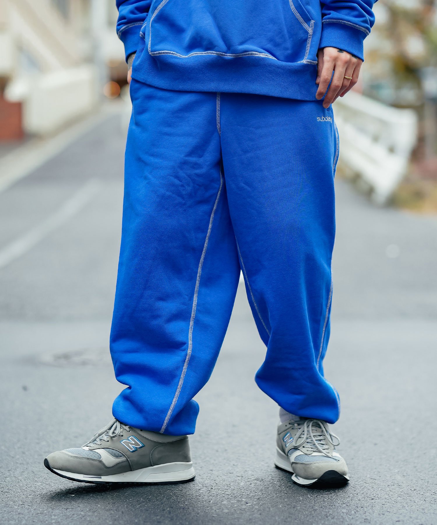 COLOR STITCH SWEAT PANTS - Subciety Online Store