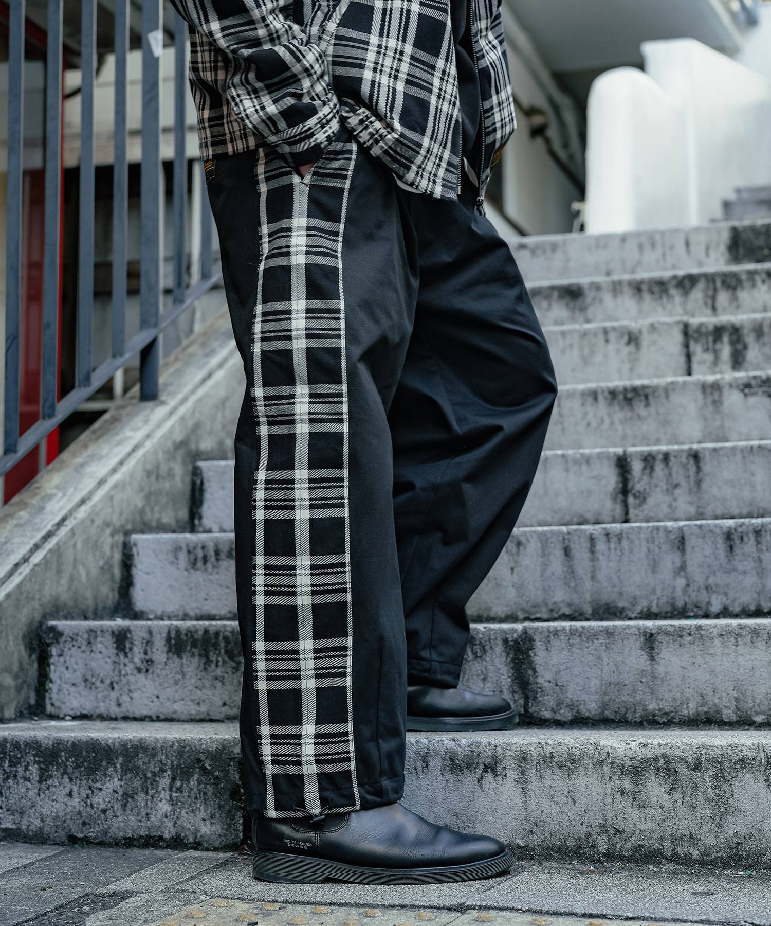 CHECK LINE BAGGY PANTS - Subciety Online Store
