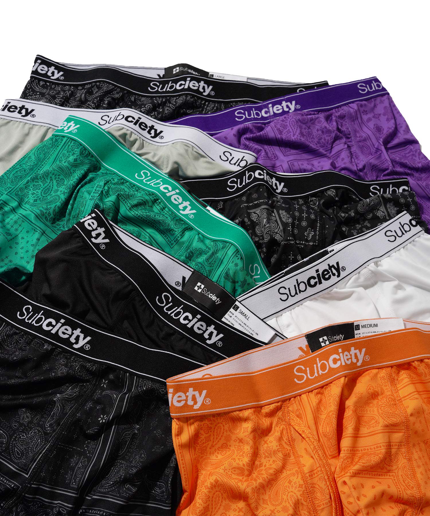 シルバー/レッド Subciety(サブサエティ)ボクサーパンツ BOXER SHORTS