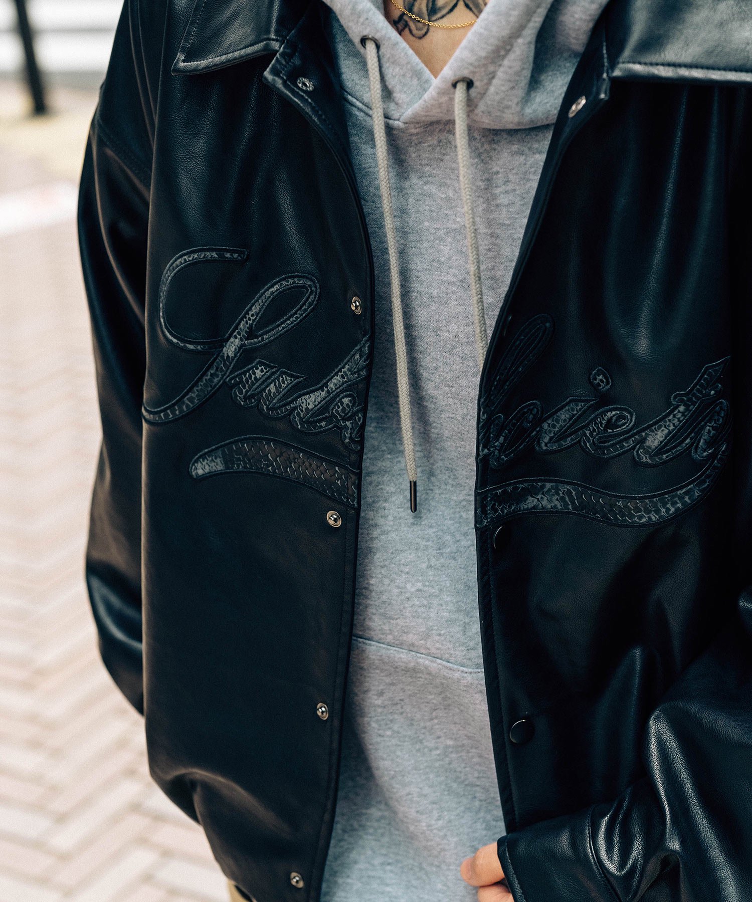 FAKE LEATHER JKT - Subciety Online Store