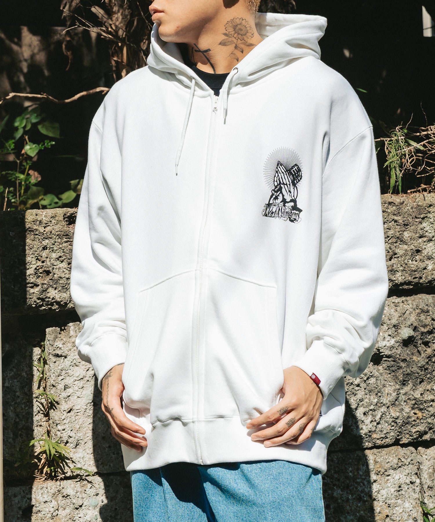 ZIP PARKA-Pray with the microphone- - Subciety Online Store