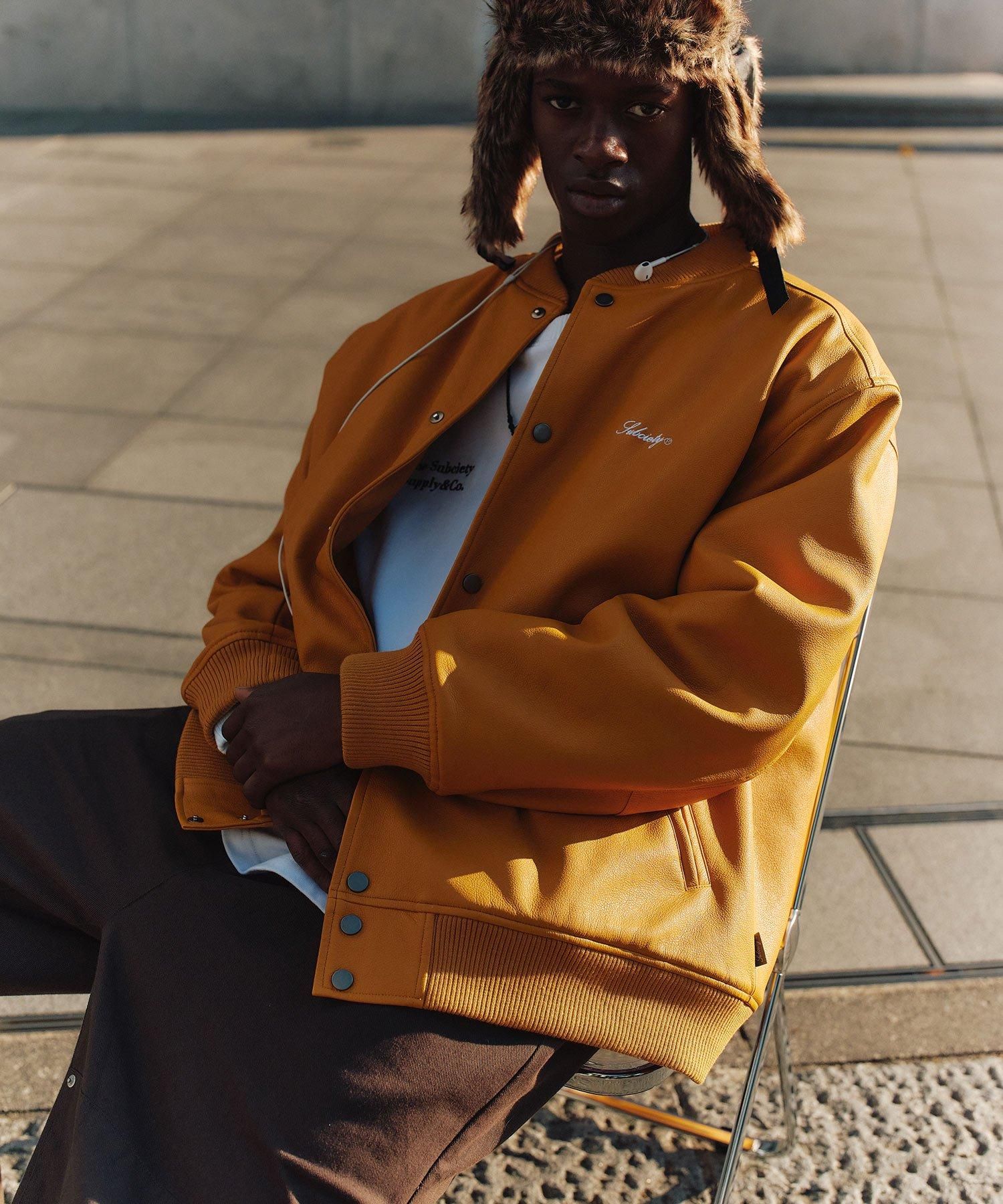 FAKE LEATHER STADIUM JKT - Subciety Online Store FAKE LEATHER STADIUM JKT - Subciety Online Store