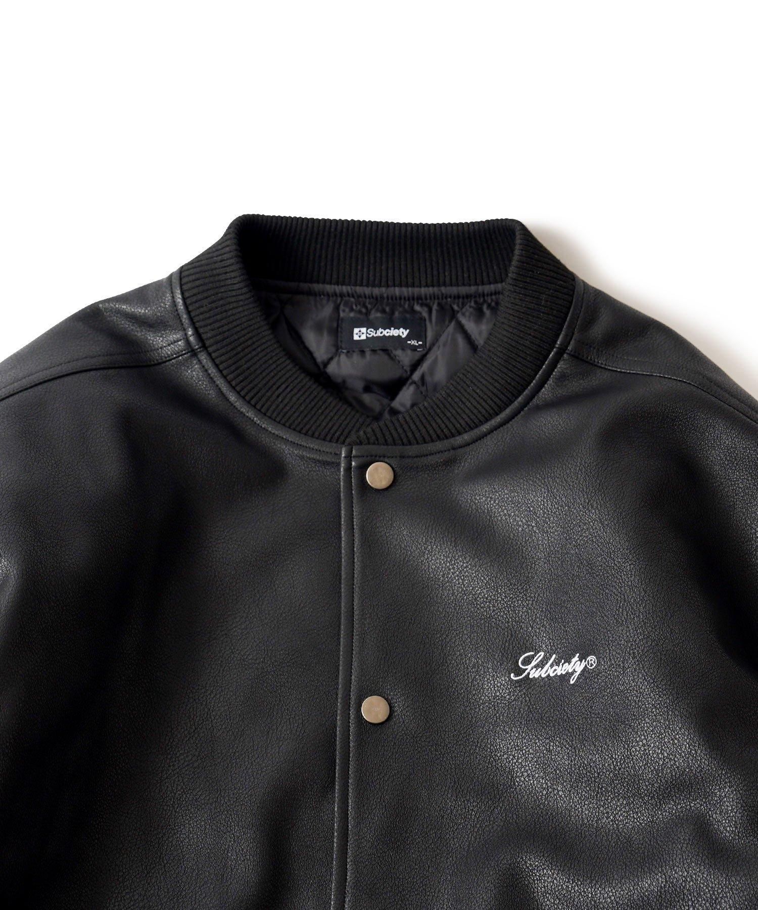FAKE LEATHER STADIUM JKT - Subciety Online Store FAKE LEATHER STADIUM JKT - Subciety Online Store