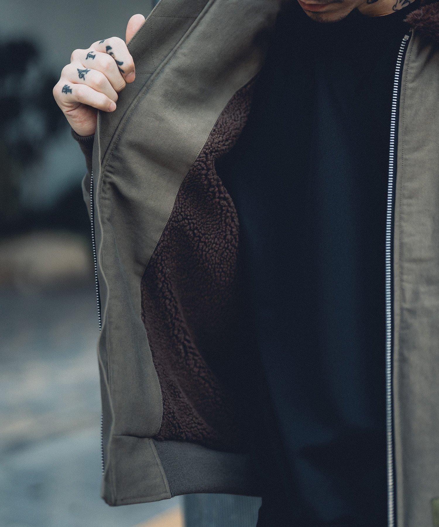 Subciety グレー刺繍ジャケット Lサイズ