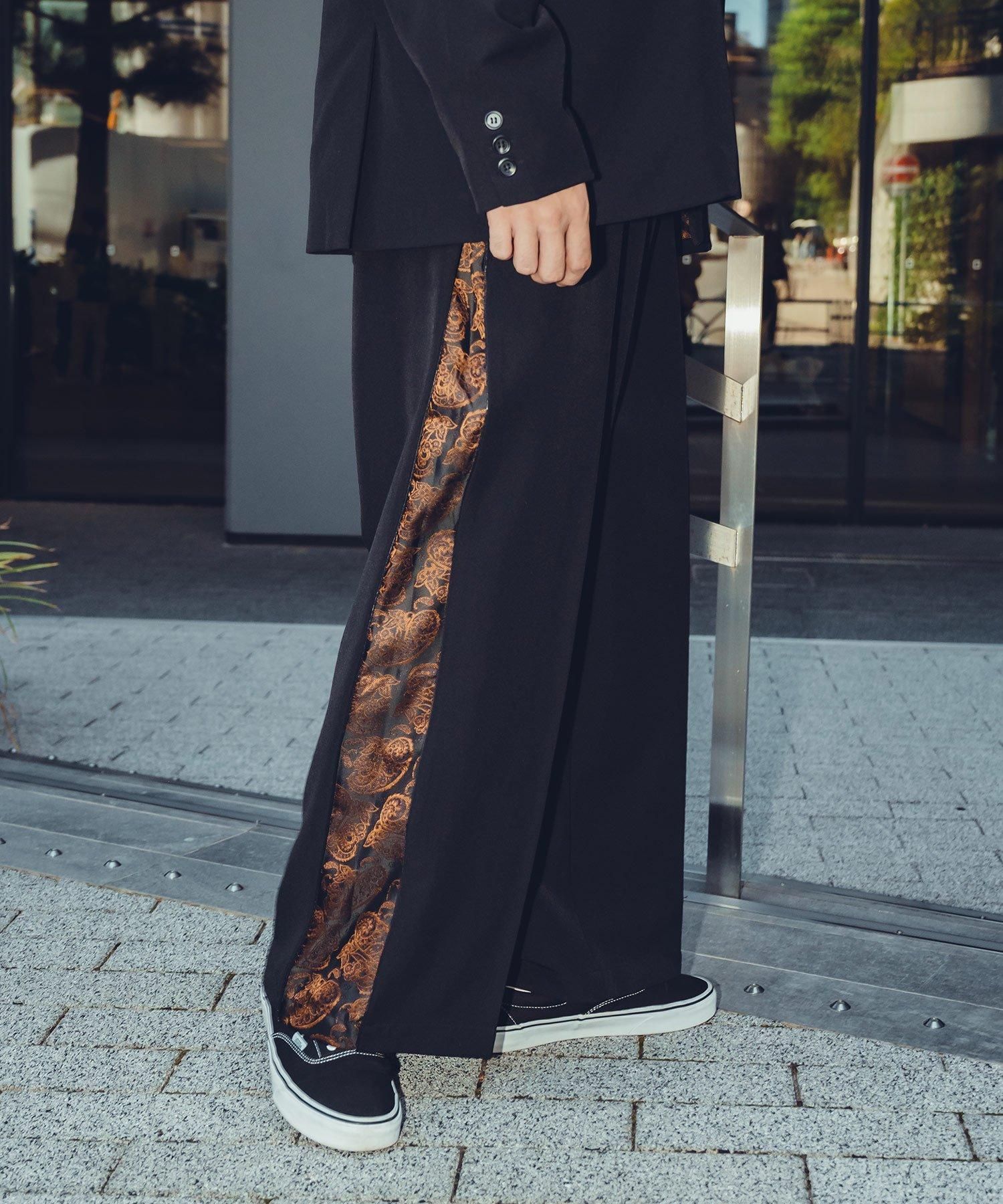 SIDE ZIP WIDE SLACKS - Subciety Online Store
