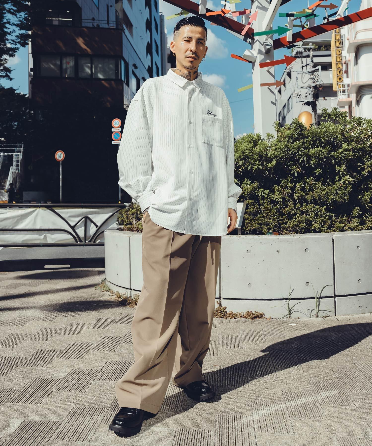 SIDE ZIP WIDE SLACKS - Subciety Online Store