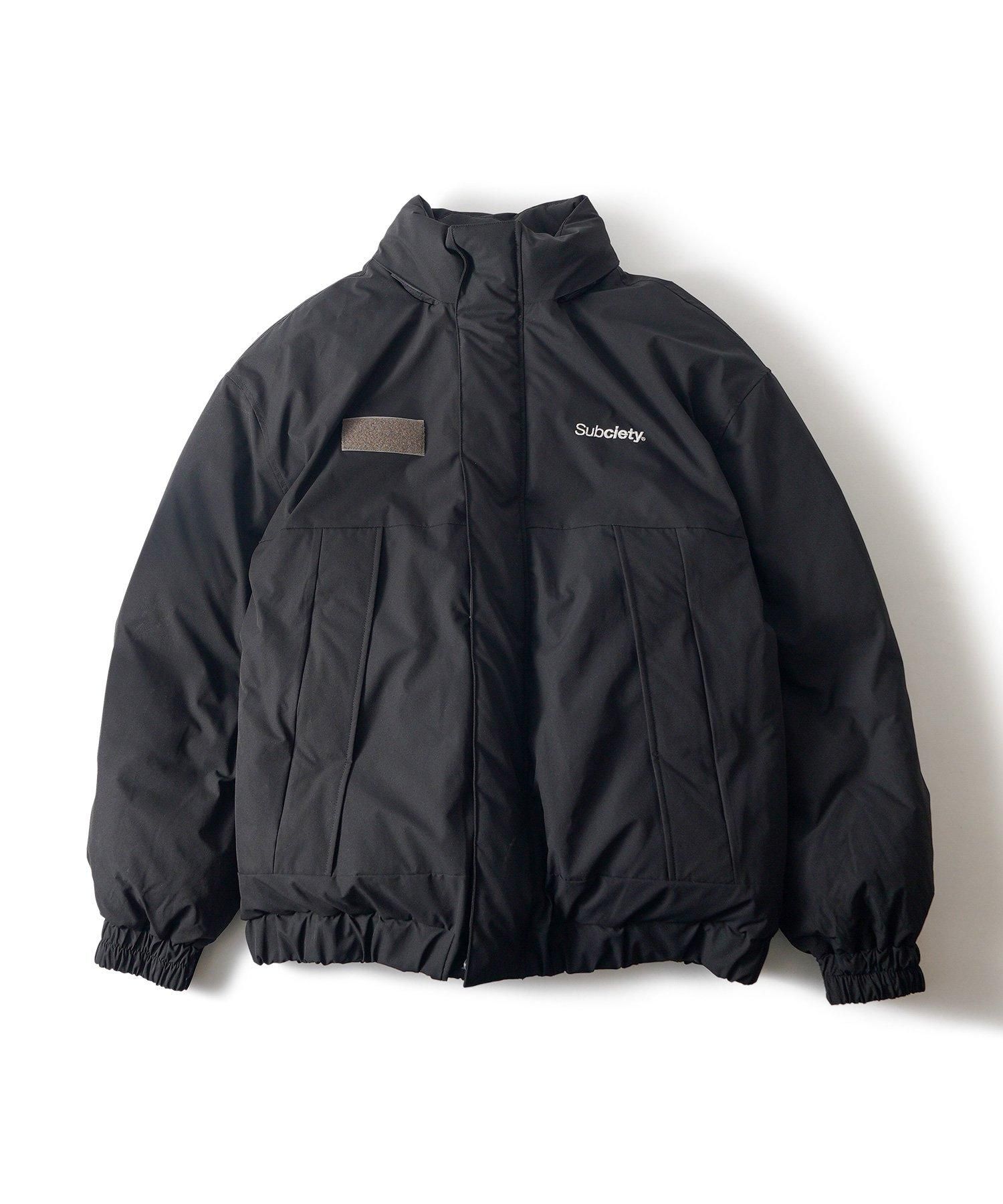 Subciety 黒 ナイロンジャケット フード付き 4ポケット Subciety 黒 ナイロンジャケット フード付き 4ポケット