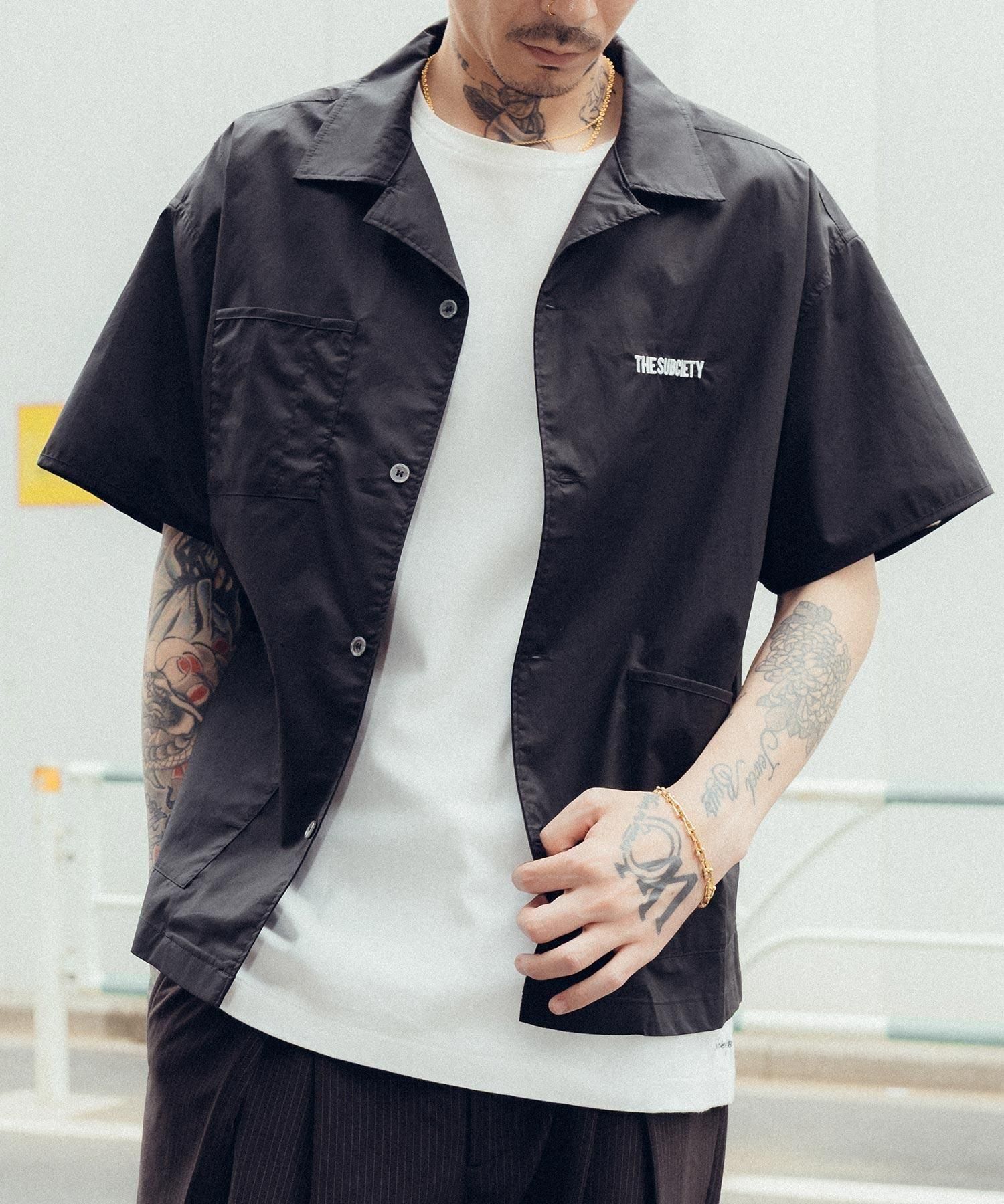 今期もの！　Subciety ブラック 半袖シャツ XL バーバーシャツ Barber shirt - Subciety Online Store