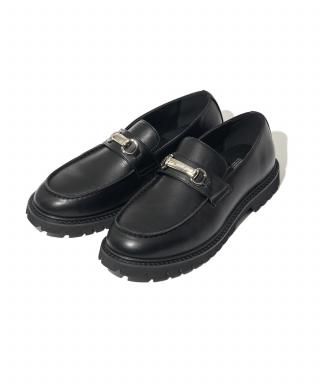 Metal plate loafers