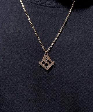 Metal necklace-crypto-