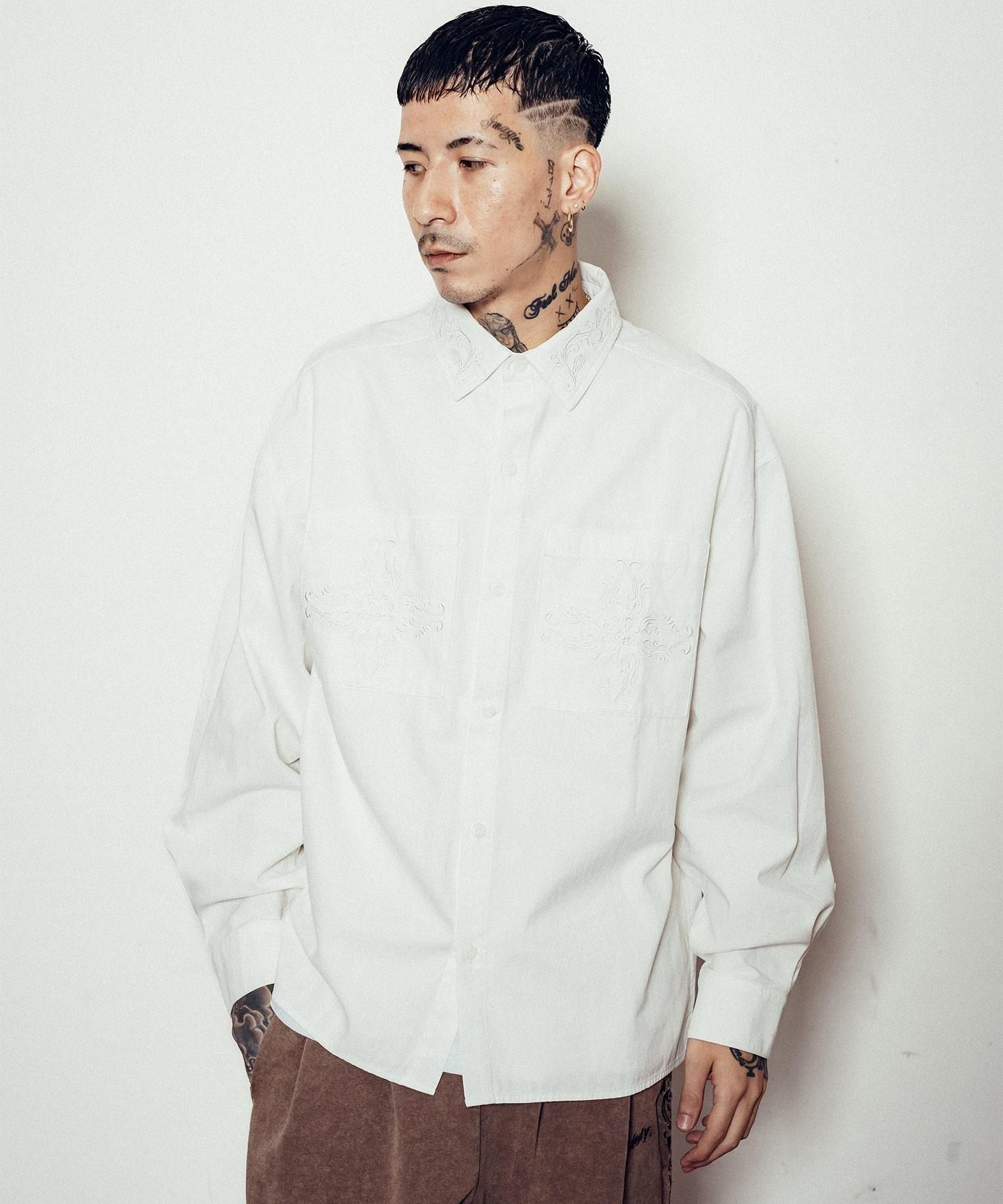 msmページ★1+2 Embroidery shirt - Subciety Online Store